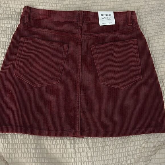 Cotton on new with tags corduroy miniskirt with pockets size 6 - Picture 3 of 7